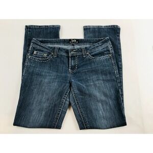 Karma Blue Jeans, Women's Size 15, Blue, Denim, Bootcut, Rhinestone